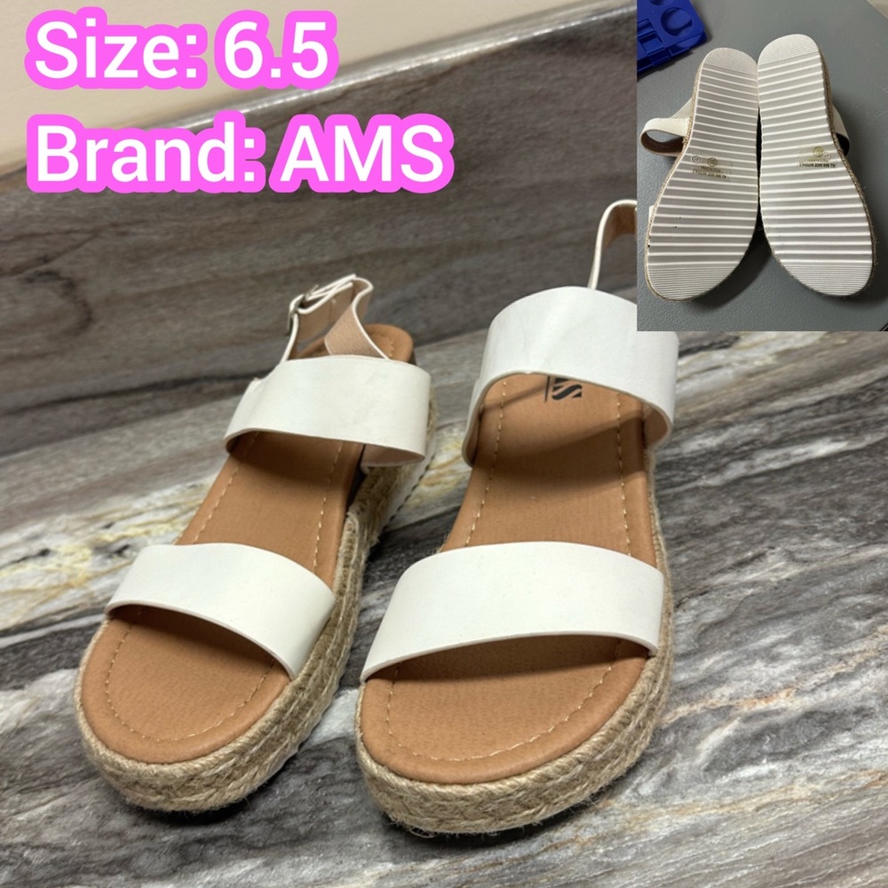 Womens 6.5 white sandals